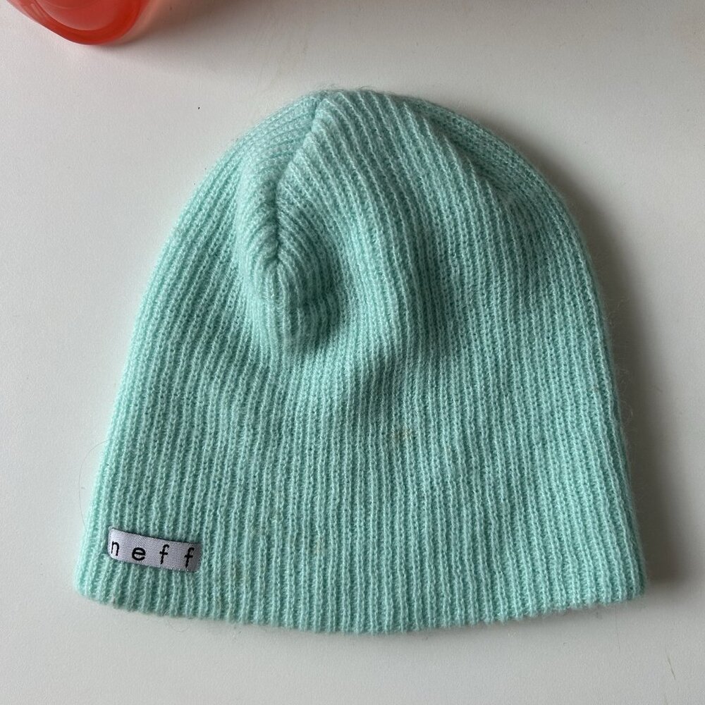 NEFF Womens Beanie Hat Teal Blue Green beanie Winter Hat Soft
